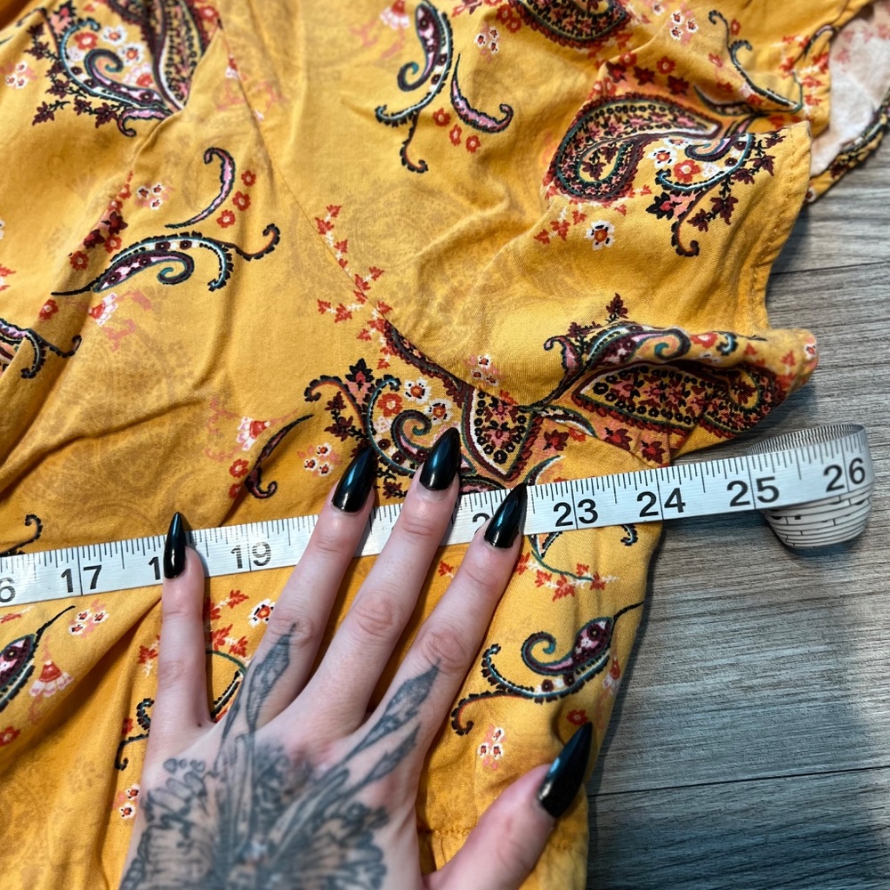 torrid Mustard Paisley Mini Dress - Picture 2 of 10